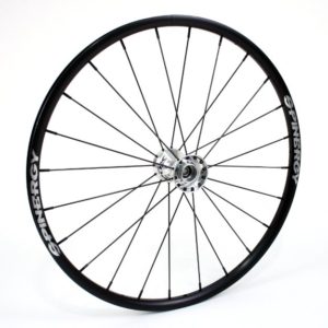 24" Spinergy SLX Wheel - Black Rim, Silver Hub, 24 Black Spokes