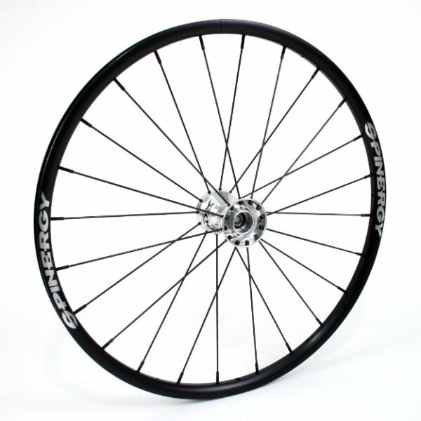 26" Spinergy SLX Wheel - Black Rim, Silver Hub, 24 Black Spokes