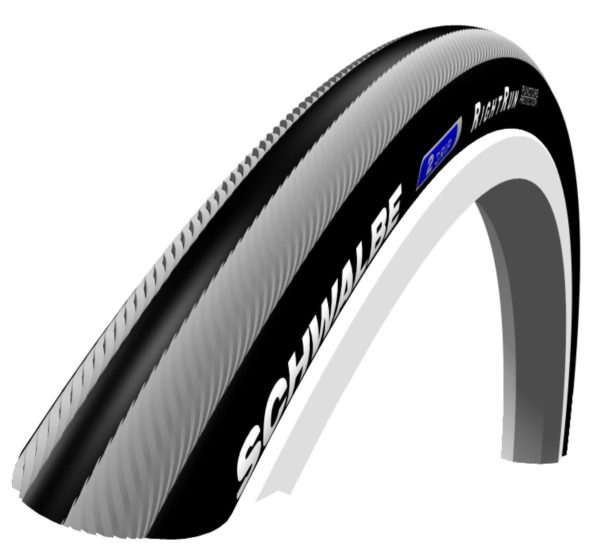 25 x 1 (25-559) Schwalbe Right Run Grey Tyre With Puncture Protection