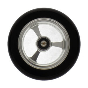 5 X 1.4" Frog Legs Double Soft Castor Wheel (Silver)